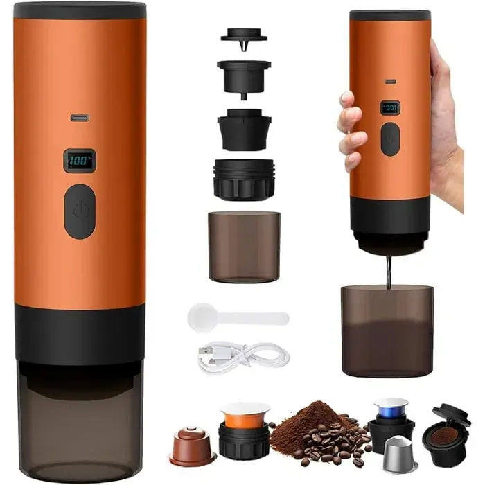 3 En 1 CafetiRe Portable Machine A Cafe Portable Grandes/Petites Capsules/Caf En Poudre 8-10min Chauffage Rapide Oran CAFETIERE
