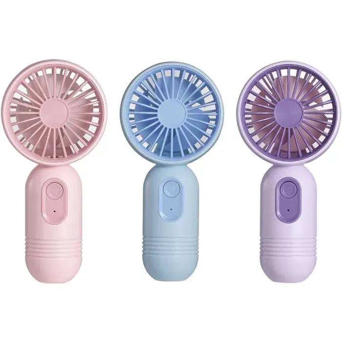 3 PC Mini Ventilateur Portable 3 Vitesses Cute USB Fan Petit Ventilateur de Poche Main Portatif Adapté Aux Enfants