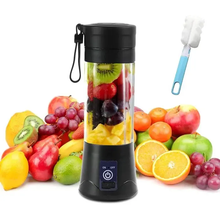 380 Ml Mixeur Portable Usb Mixeur Smoothie Personnel Mélangeur Électrique De Presse-Agrumes Blender Avec 6 Lames Pour Shakes Smoot