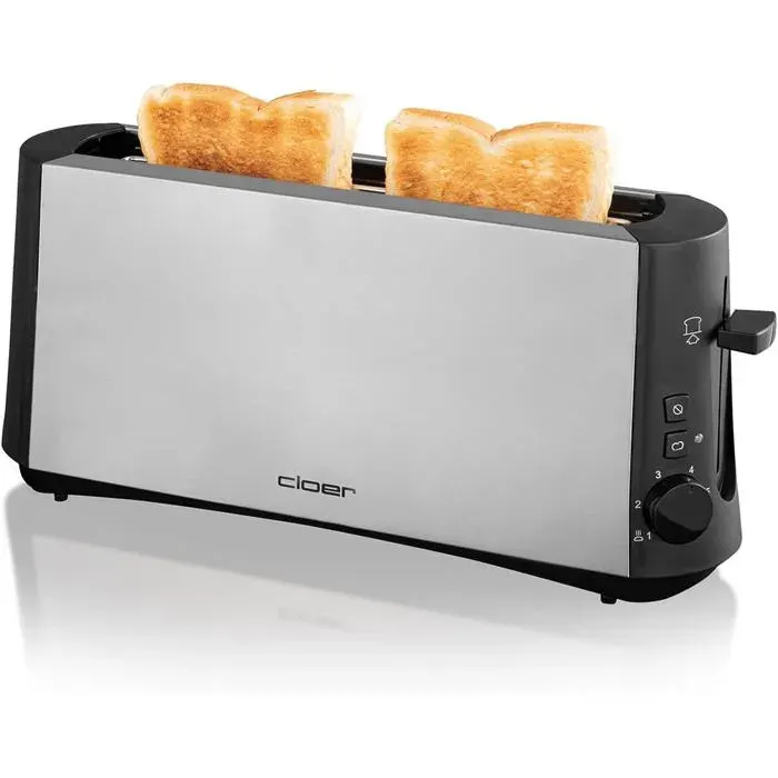 3810 Longue Fente Grille-Pain Pour 4 Tranches De Toast Touche Pain-Bis Pour Griller Des Sortes Différentes De Pain Optimal[PE475]