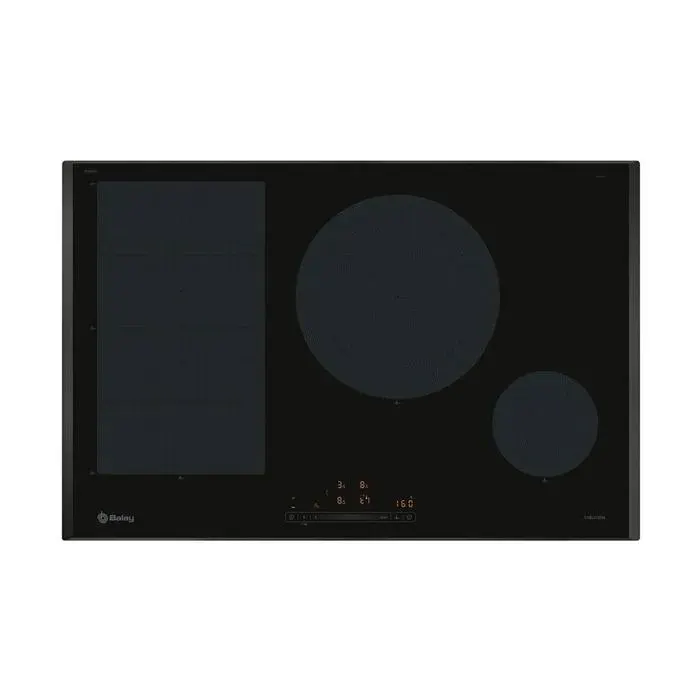 3EB989LH Plaque à induction 80 cm de large 2 zones + zone Flex l Lancement 2024 11 niveaux zone de 28 cm zone FlexInduction