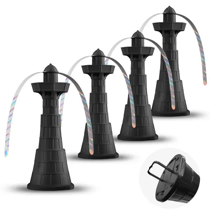 4 Packs de Ventilateur Anti-Mouches Multifonctionnels Utilisable sur Table ou Accroché avec 4x Barres Réfléchissantes