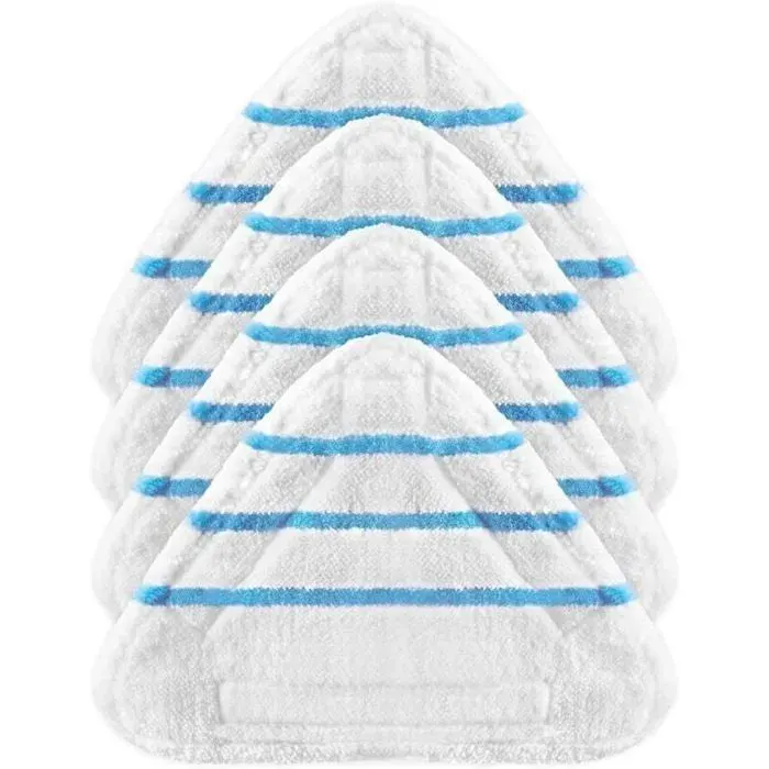 4 Pcs Housses en Microfibre pour Balai Vapeur Chiffons Universels Triangle Lavables pour Nettoyeur Vapeur
