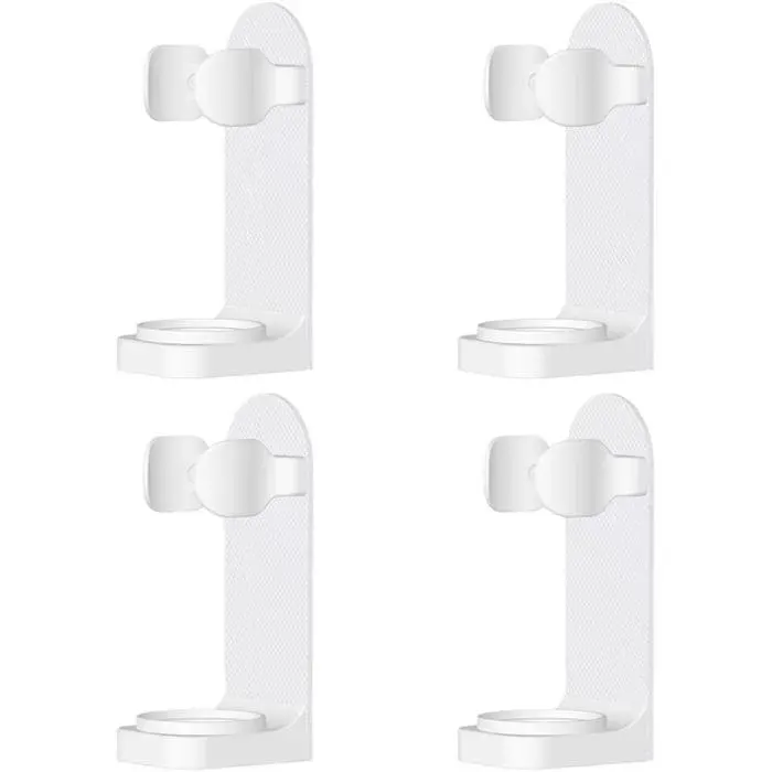 4 Pièces Porte-Brosse à Dents Électriques Mural Réglable Adhésif Puissant Convient à la Plupart des Brosses à Dents Label