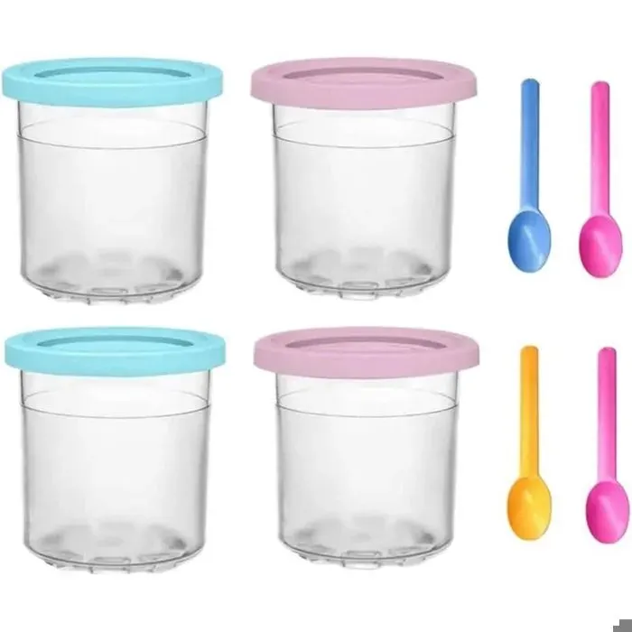 4 tasses pintes crème glacée pour pot stockage remplacement sorbetière série - Ice Cream Maker