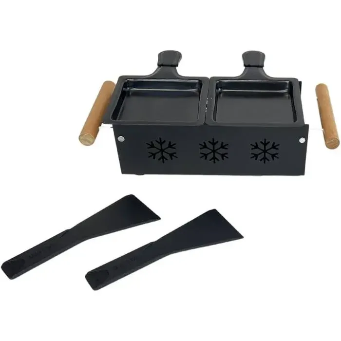 40191 Appareil A Raclette Raclette 2 Personnes Appareil Raclette Pour 2 Fromage Bougie Bois Acier Nylon 16 245 X 16[PE657]