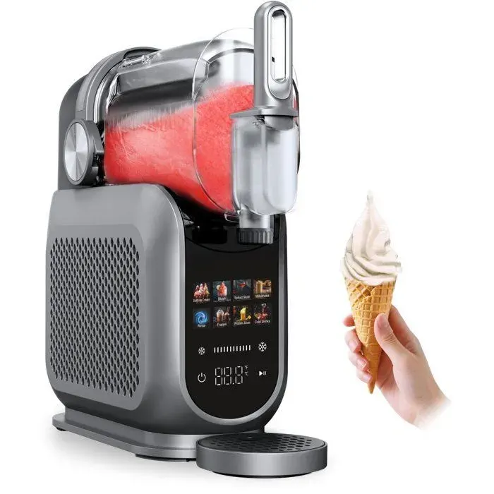 4SWISS SlushieMaster SM026 — Machine à granita et glace 7-en-1 compresseur 18L