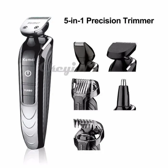 5 en 1 cheveux électriques étanches Clipper Kemei professionnel cheveux rasoir tondeuse barbe pour outil de coupe familiale