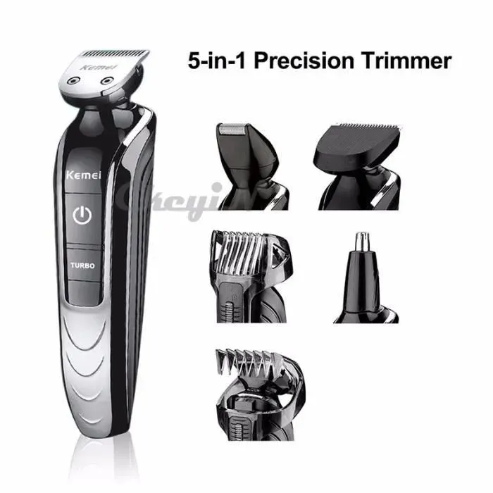 5 en 1 cheveux électriques étanches Clipper Kemei professionnel cheveux rasoir tondeuse barbe pour outil de coupe familiale imperméa