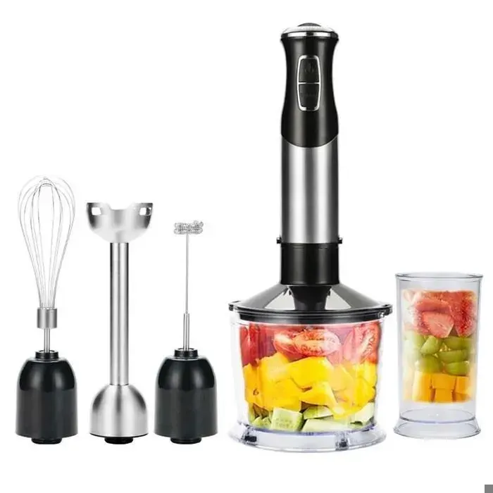 5-en-1 Mixer Plongeur - Mixeur Plongeant -1000W -21 types de réglage de la vitesse - Hachoir Fouet Mixeur pour Bébé Alimentaire