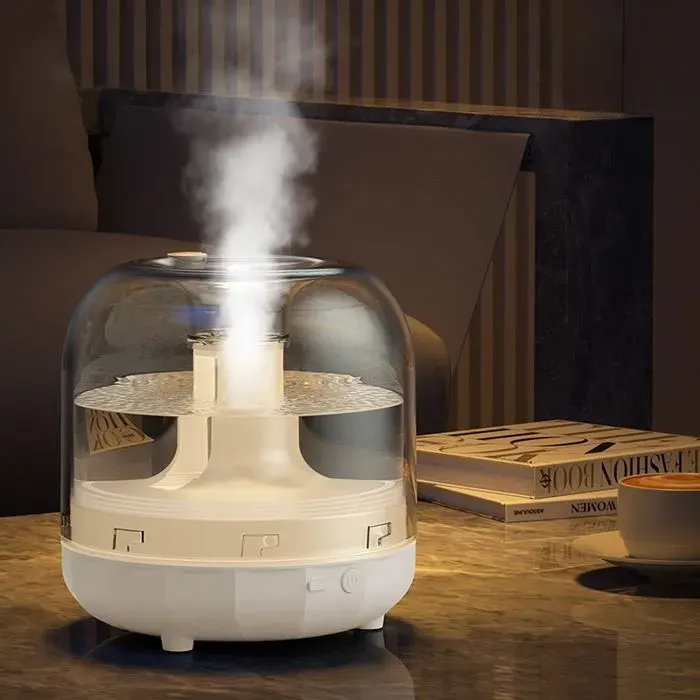 500ml Intelligent Humidificateur Grande Brume Sortie Automatique Darrêt Chaud Nuit Lumière Purification Dair Fonctionnement Calme