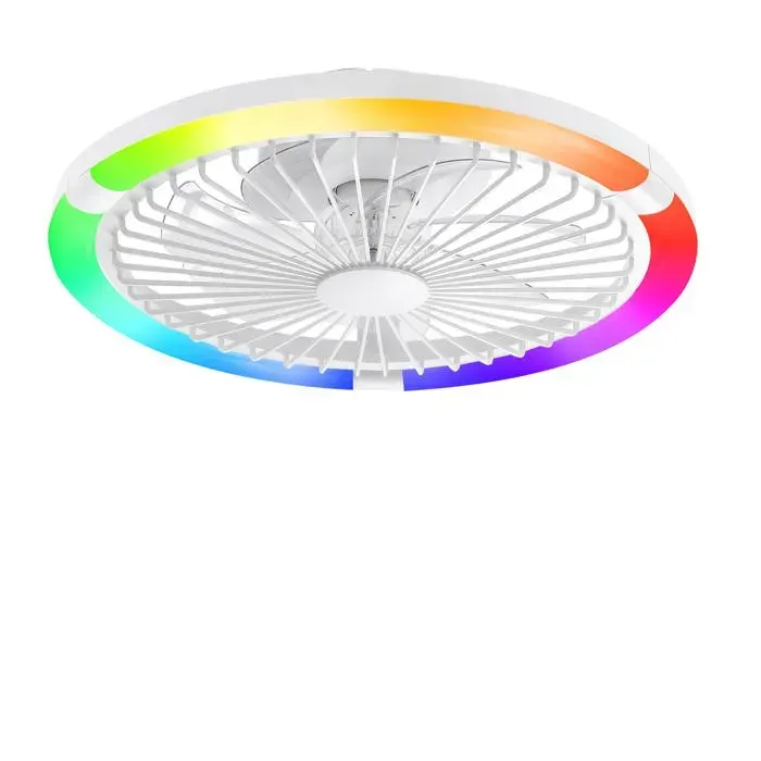 50W Ventilateur de Plafond avec Lumière Ø50cm 3 Couleurs 6 Vitesses Télécmande & Appliion Mémoire Lumin VENTILATEUR DE PLAFOND