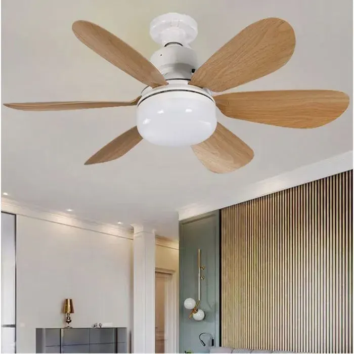 52 cm Ventilateur de plafond 40 W avec éclairage LED réglable et télécommande douille E27 3 vitesses de ventilation