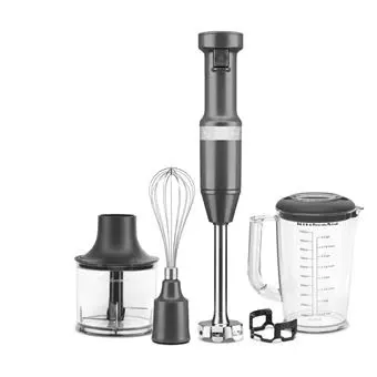 5KHBV83EDG - Mixeur plongeant KitchenAid, Noir - Neuf — coloris Gris