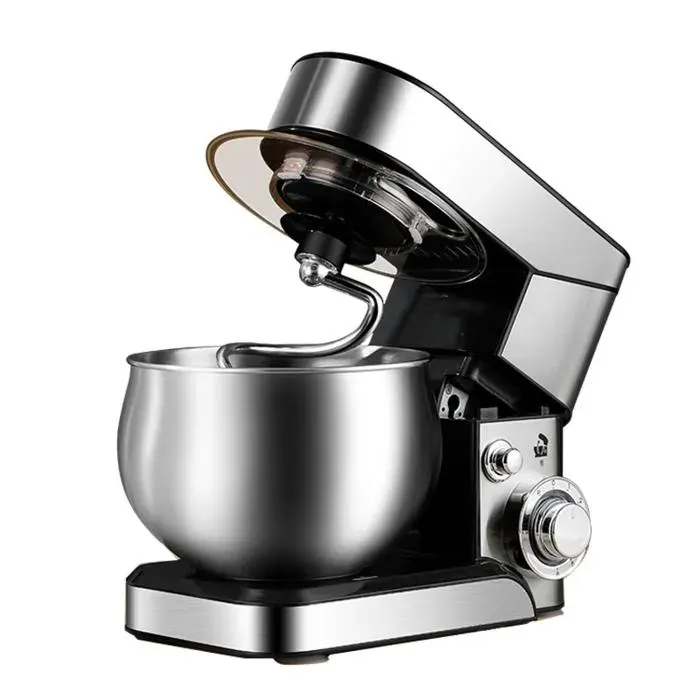 5L Robot pâtissier multifonction 1200W avec bol inox 304 pétrin fouet et batteur pour pâtisserie maison