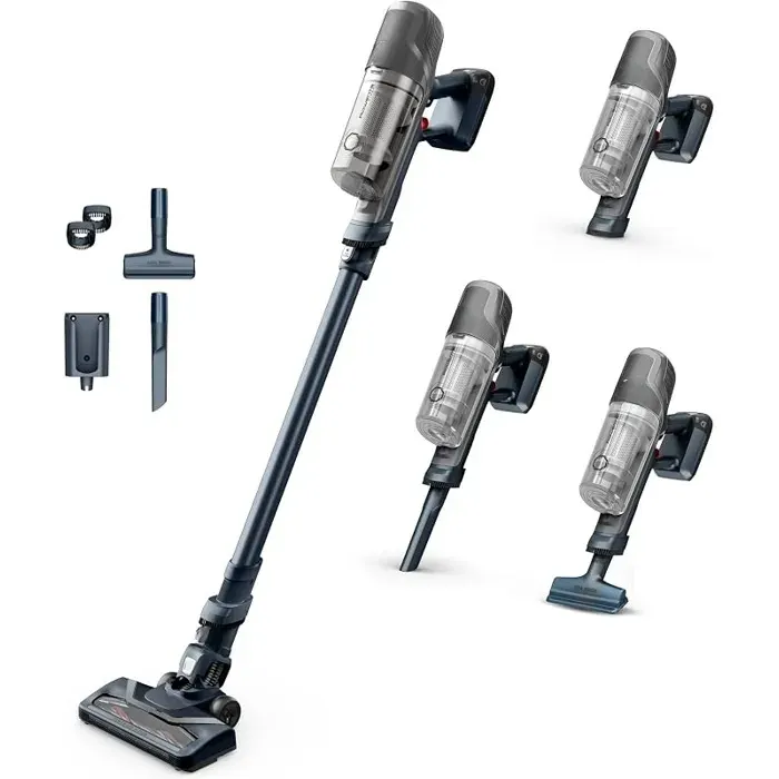 6.60 Aspirateur balai sans fil multifonction Puissance de 100W 45minutes dautonomie Gris