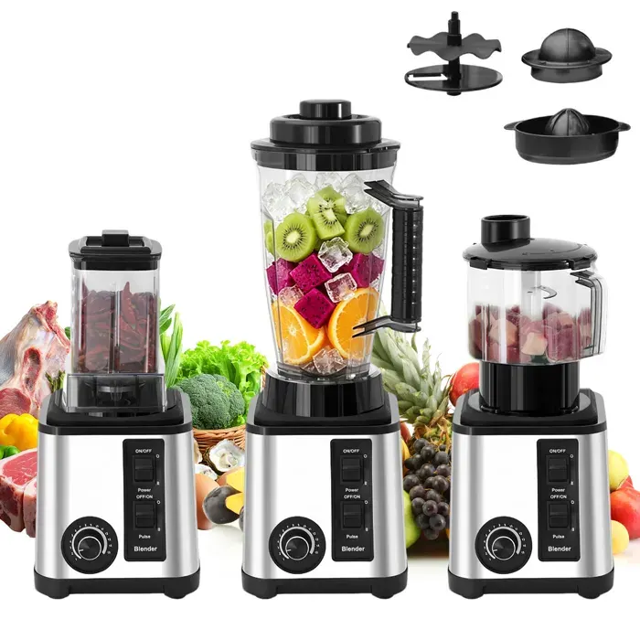 6 en 1 Blender Mixeur - 15 Vitesses - 20000RPM -Sans BPA Blender - lames acier inoxy - 2000W Blender multifonction