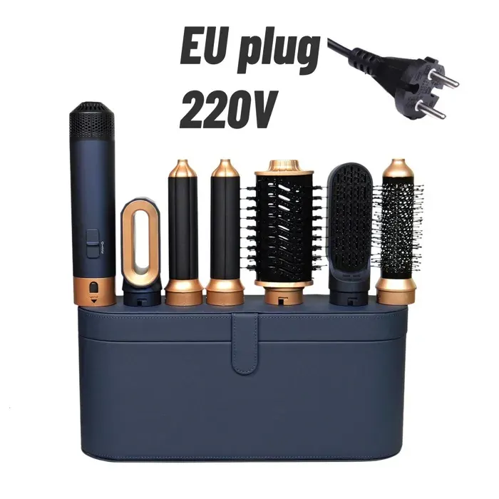 6 en 1 Multi Styler nouveau Design Seche Cheveux pour cheveux styler avec baril de friser brosse à Air chaud outil de coiffure