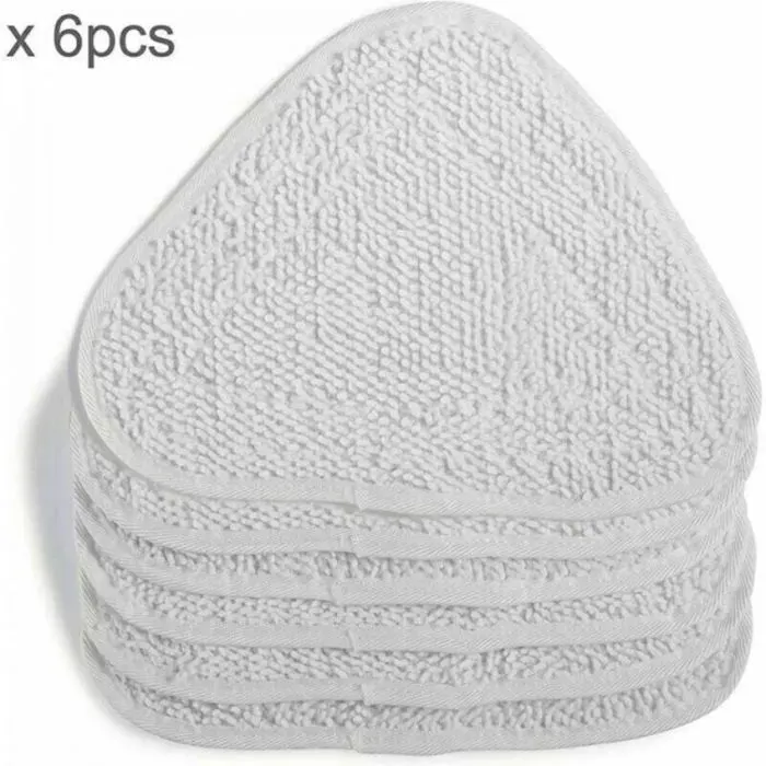 6 housses de rechange pour balai vapeur Vileda 100 housses de rechange pour balai vapeur à jet chaud — coloris Blanc