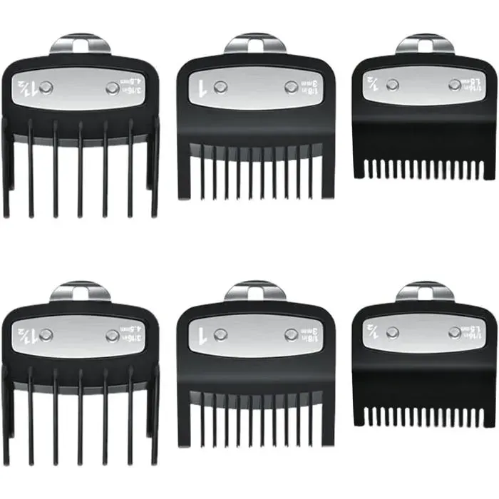 6 Pièces Guide Ensemble Peigne Sabots Tondeuse Pour Dégradé Tondeuse À Cheveux Limite Peigne Idéal Pour Une Coupe Précise À Dom