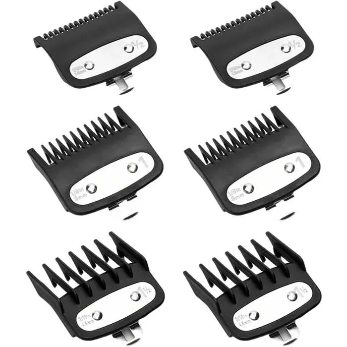 6 Pièces Peignes De Guidage De Tondeuse À Cheveux Tondeuse À Cheveux Limite Peigne Peignes Pour Sabot Cheveux Guide Ensemble Pe