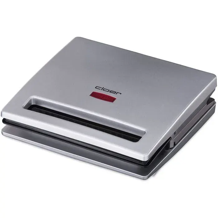 6219 Appareil À Croque-Monsieur 900 W Pour 2 Toasts Divisés En Diagonale Message Optique De Fin De Cuisson Argenté[MIN645]