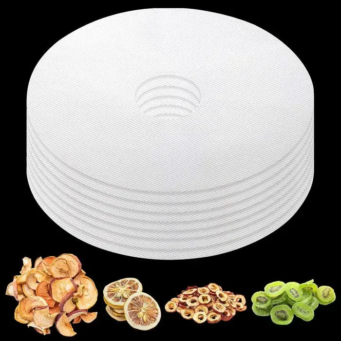 8 Tapis Déshydrateur Silicone Ronds 33cm Réutilisables - Antiadhésif Sèche-Légumes Fruits dupcheliry