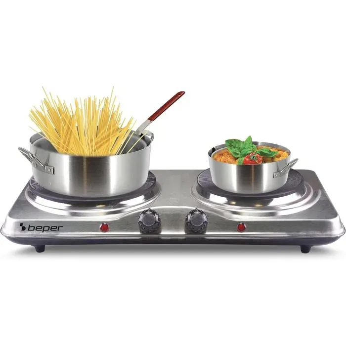 90.825 Double Plaque De Cuisson Electrique Argent 1000 W[PE385]