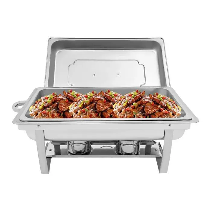 9L Chafing Dish Food Warmer Buffet Set Chauffe-récipient chauffant en acier inoxydable