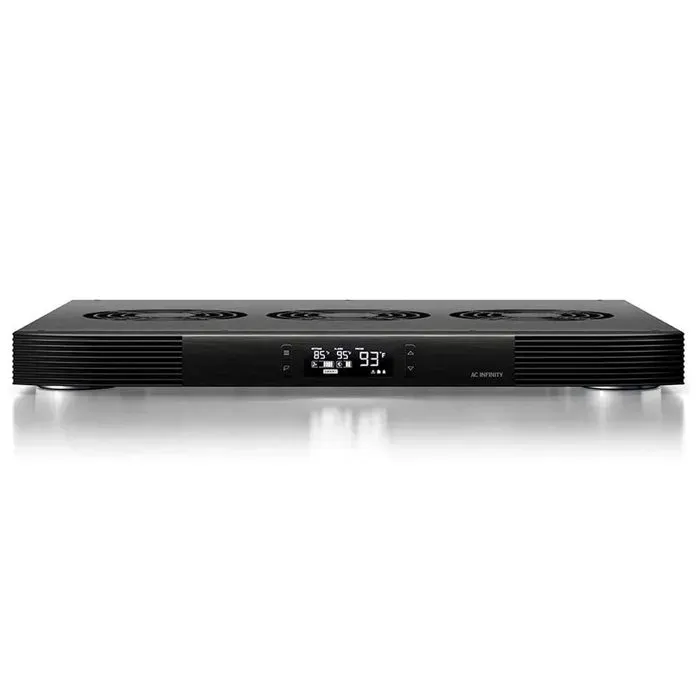 AC Infinity AIRCOM T9 ventilateur silencieux AV contrôle LCD 6 vitesses protection contre surchauffe. — coloris Noir