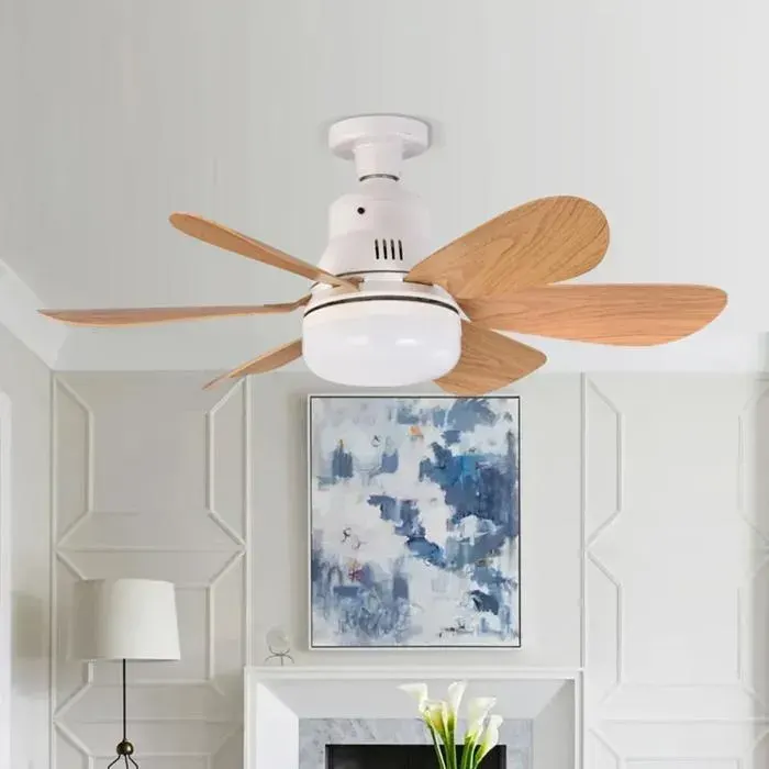 Accueil E26 E27 LED ventilateur de plafond lumière télécommande sans fil avec gradation continue veilleuses ventilateur inte[MM220]