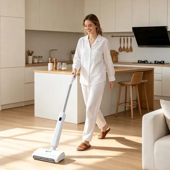 ACELIFE Aspirateur Laveur Sans Fil- 23kPaAutonomie 60minAuto-Nettoyage Anti-Enchevêtrement Écran LEDpour Sols Durs-Blanc