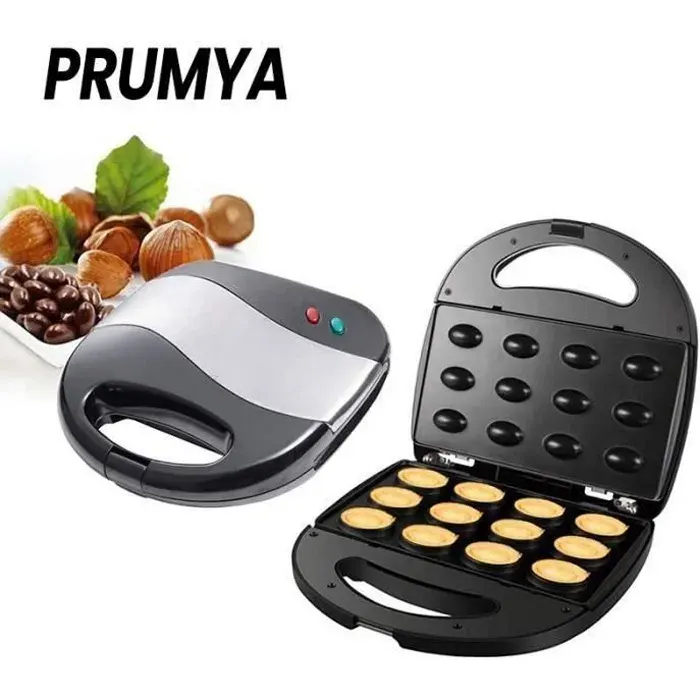 Activité-PRUMYA Gaufrier Multifonction Machine à biscuits électrique à gâteau aux noix Grande Puissance de 750W