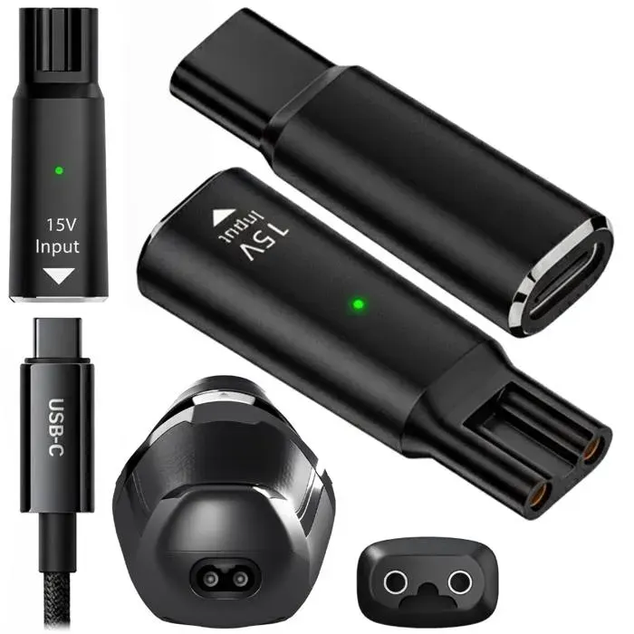 Adaptateur de charge - Philips - Type-C 15V - Rasoir tondeuse compatible USB-C portable fiable
