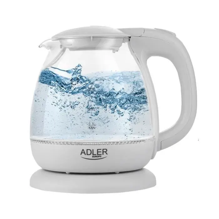 Adler AD 1283G Bouilloire électrique en verre à LED 1.0L Gris