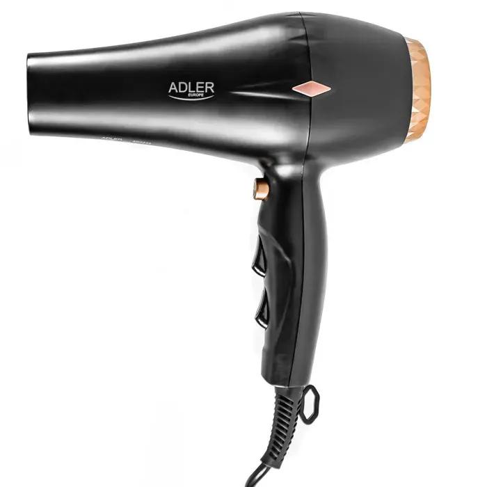 Adler AD2244 Sèche-cheveux ionique professionnel avec Concentrateur et Diffuseur inclus - Fonction Cool Shot - Fonction ION