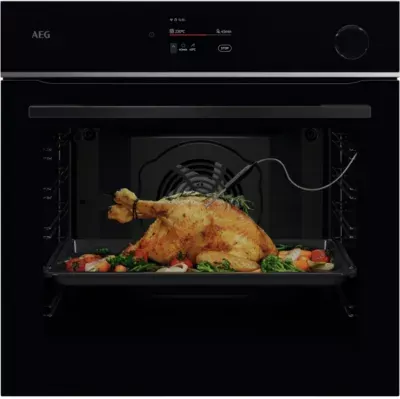 Aeg - Four Encastrable Fonction Vapeur Tr7pb731sb - Pyrolyse - Chaleur Tournante - Combiné Vapeur - Porte Froide - Écran Tactile
