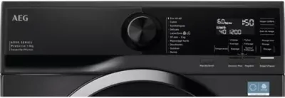 Aeg - Lave Linge Hublot Lsr6e6264xa - 6 Kg - 1200 Tr/Min - Classe A - Moteur Induction - Noir — vue 2