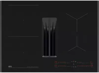 Aeg - Plaque Induction Aspirante Th74cb03fz Saphirmatt® Résistante Aux Rayures