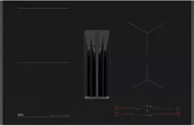 Aeg - Plaque Induction Aspirante Th84cb03fz Saphirmatt® Résistante Aux Rayures