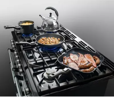 Aga - Piano De Cuisson Gaz Masterchef Deluxe 110 Mixte Anthracite — vue 6