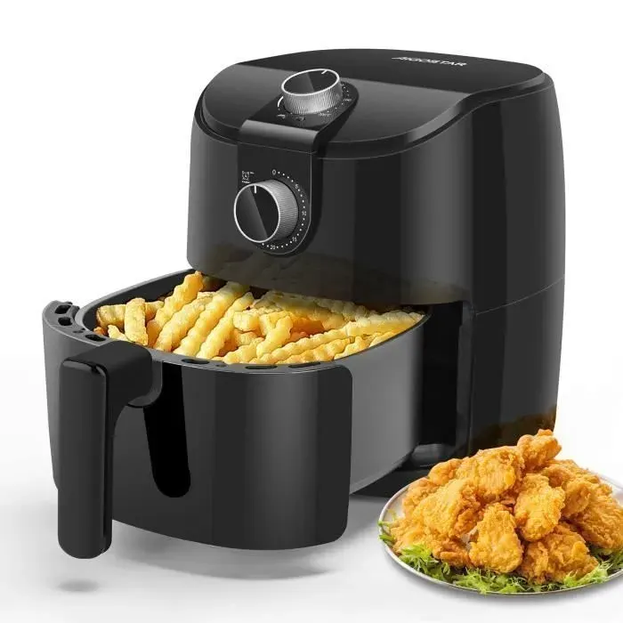 Aigostar Hayden A - Air Fryer 1500W Friteuse sans huile chaud familiale 4L 0-200C. Panier amovible Sans BPA