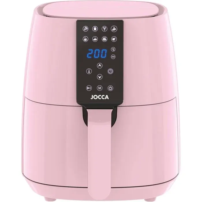 Air Fryer 38 L 1450 W Friteuse Sans Huile Écran Tactile LED Température Réglable Minuterie Rose