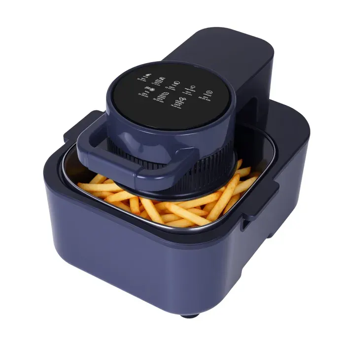 Air Fryer 9L Friteuse sans huile portable 8 modes de cuisson écran tactile Cuisson 360° Homogène Panier Antiadhésif