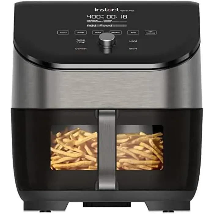 Air Fryer - Instant Pot - Vortex Plus 5 7 Litres avec Vitre Transparente 6 en 1 - Puissance 1700w - Acier inoxydable