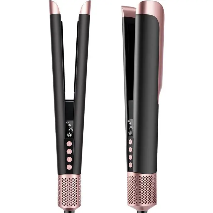Air Lisseur Et Sèche-Cheveux 2 En 1 - Utilisation À Sec Et Humide Lisseur Cheveux Pas De Plaque Chauffante 110 000 Tr/Min Fer A L