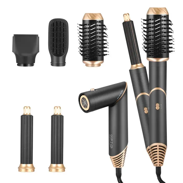 Air Styler 5 en 1 Brosse Soufflante Seche Cheveux Boucler les Cheveux avec de lAir Brosse Lissante Outils de Coiffure