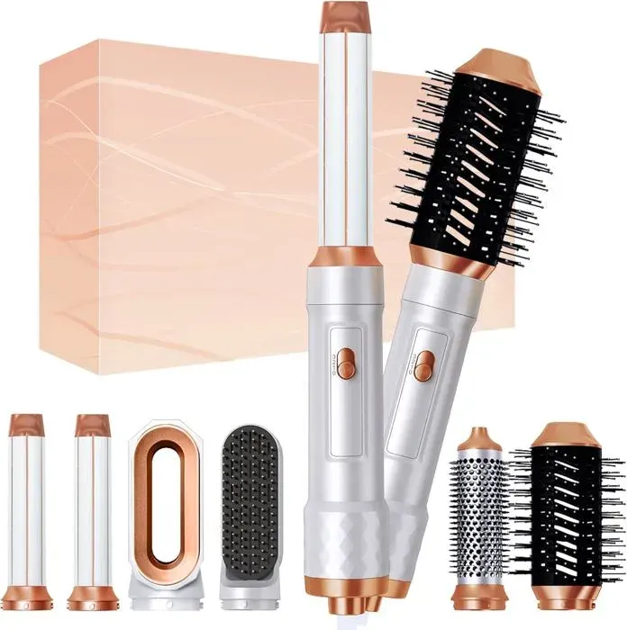 Air Styler 6 In 1 Hair Styler Avec Seche CheveuxBoucleur A AirBrosse SoufflanteBrushing Brosse SoufflanteBrosse Lissante Cheve
