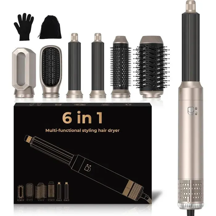 Air Styler Pro Seche Cheveux 6 en 11000w Brosse Soufflante Hair StylerBrosse de Sèche - Cheveux MultifonctionPour Cheveux