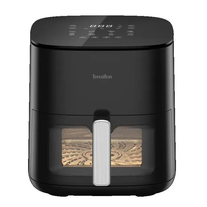 Airfryer Friteuse à Air Sans huile - Terraillon - COOK&FRY XL - Capcaité 7L - Double résistance - 8 programmes